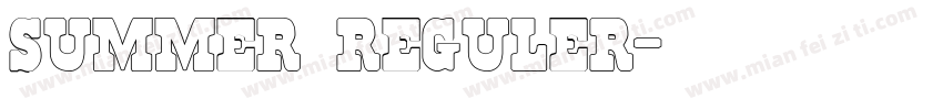 summer reguler字体转换